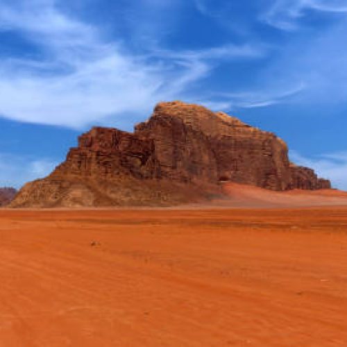 Tents for tourist accommodation in wadi rum