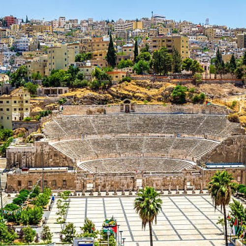 View on Roman Theater in Amman - Jordan