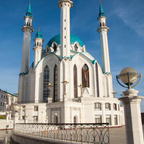 Kul Sharif mosque in Kazan. Russia. Kremlin in Kazan, Mosque of Kul-Sharif.